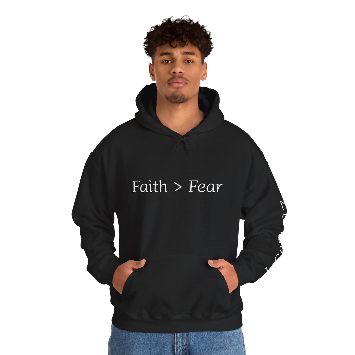 Faith Greater Than Fear Hoodie | Inspiring Sweatshirt for All Occasions | Comfortable Unisex Apparel, Meaningful Gifts, Cozy Fashion