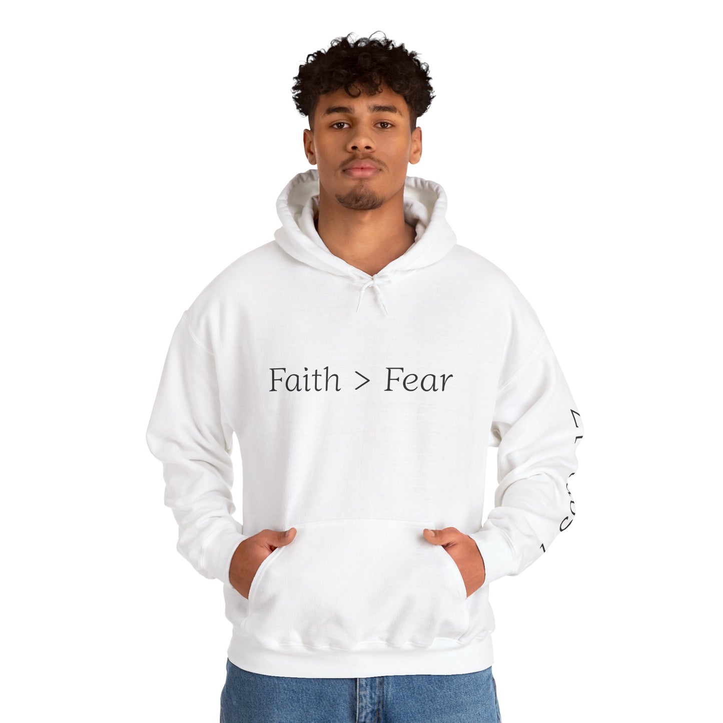 Faith Greater Than Fear Hoodie | Inspiring Sweatshirt for All Occasions | Comfortable Unisex Apparel, Meaningful Gifts, Cozy Fashion