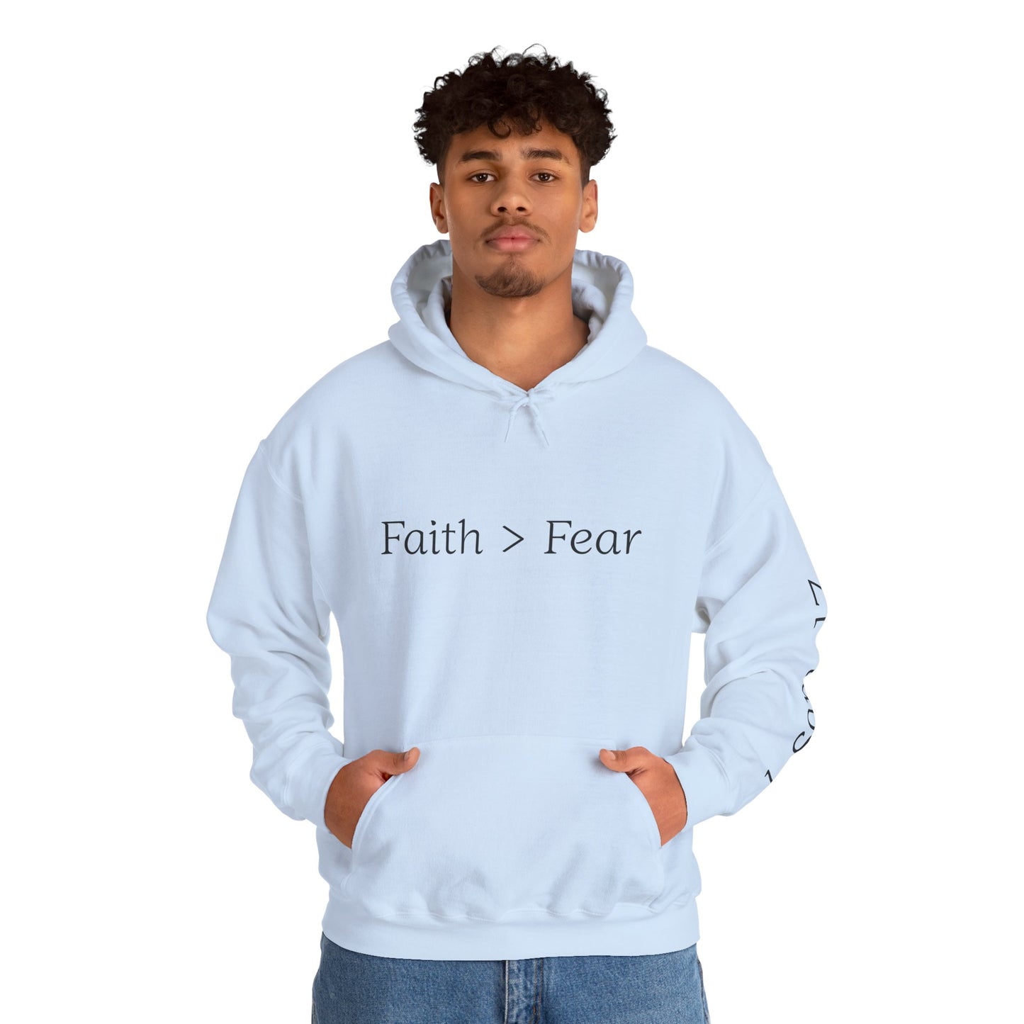 Faith Greater Than Fear Hoodie | Inspiring Sweatshirt for All Occasions | Comfortable Unisex Apparel, Meaningful Gifts, Cozy Fashion