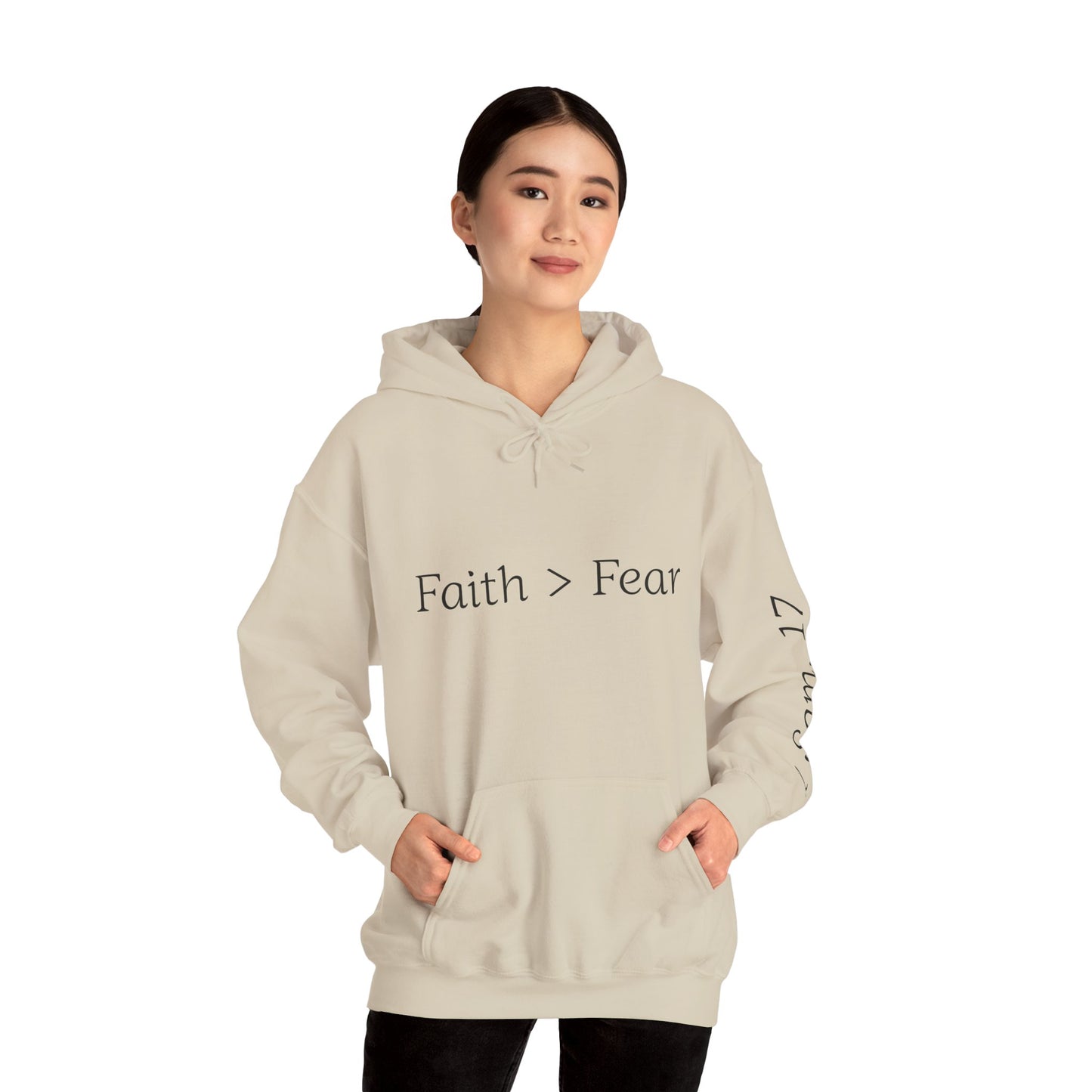 Faith Greater Than Fear Hoodie | Inspiring Sweatshirt for All Occasions | Comfortable Unisex Apparel, Meaningful Gifts, Cozy Fashion