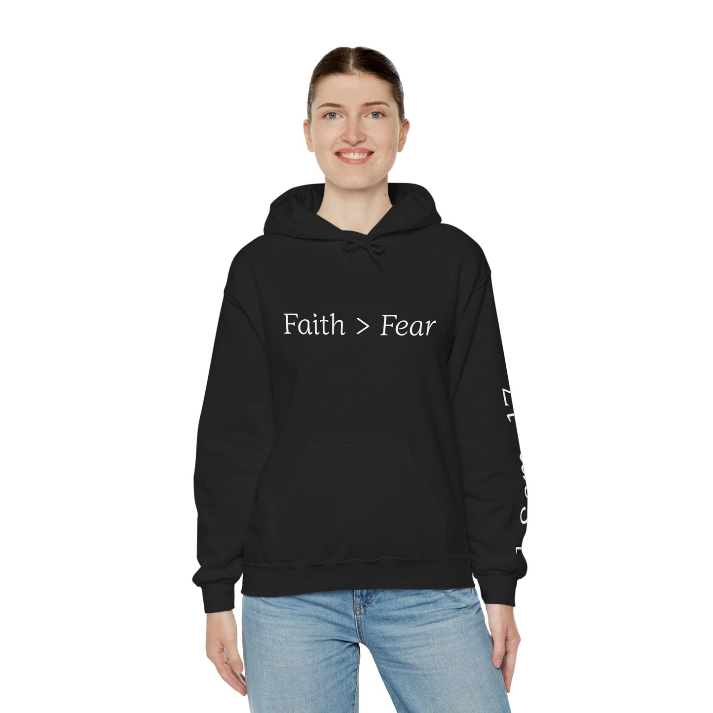 Faith Greater Than Fear Hoodie | Inspiring Sweatshirt for All Occasions | Comfortable Unisex Apparel, Meaningful Gifts, Cozy Fashion