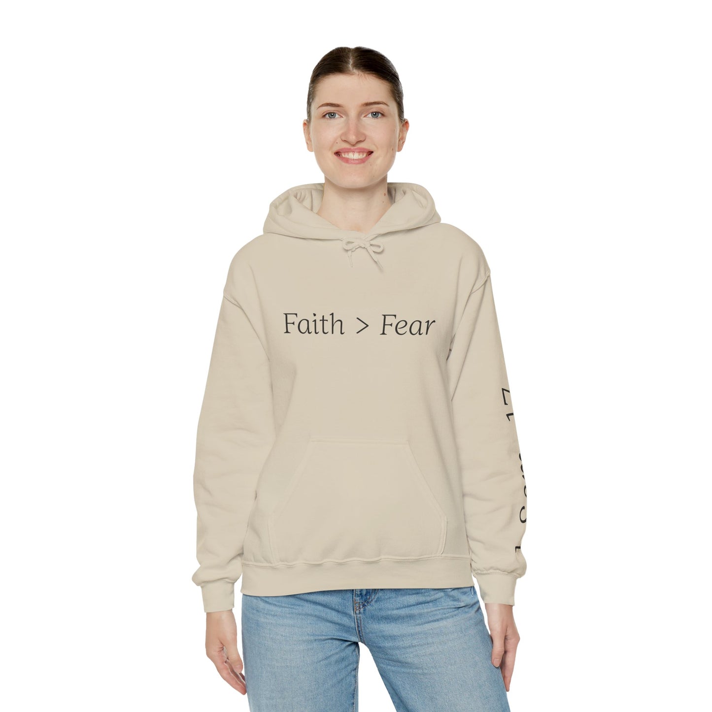 Faith Greater Than Fear Hoodie | Inspiring Sweatshirt for All Occasions | Comfortable Unisex Apparel, Meaningful Gifts, Cozy Fashion