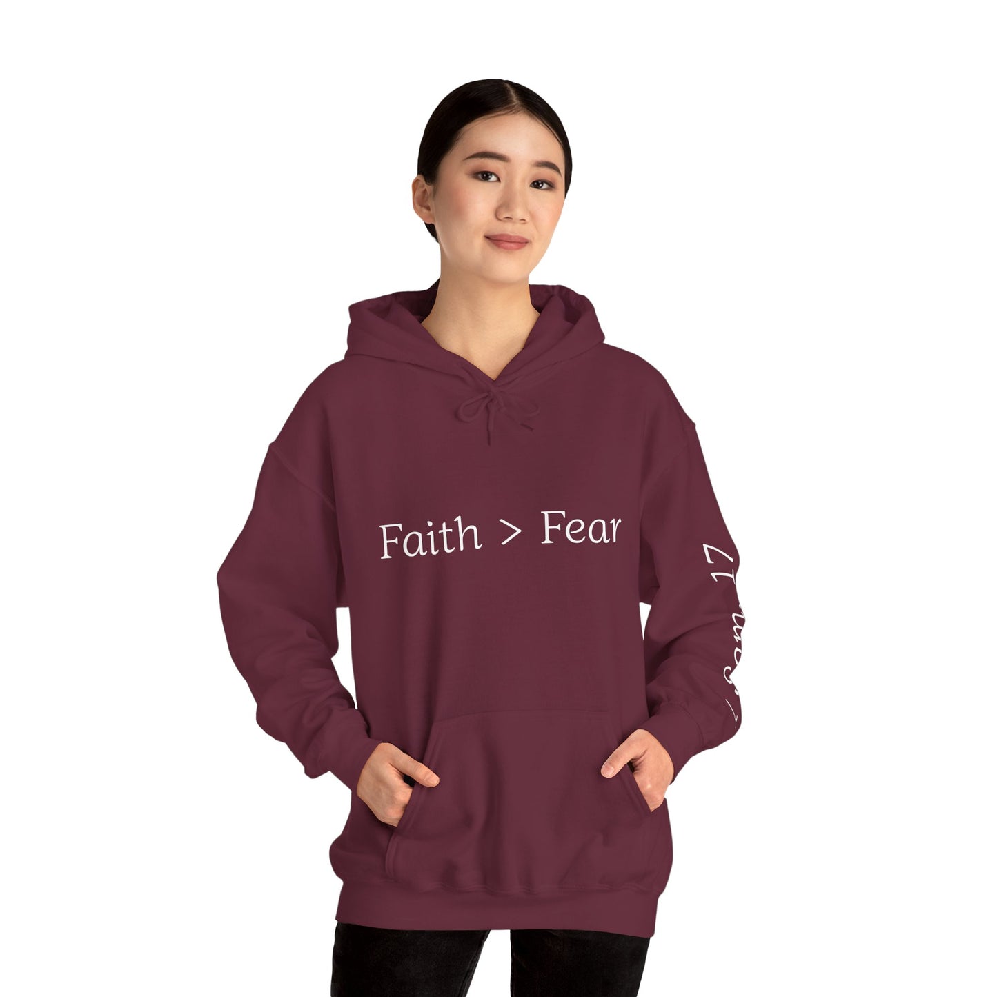 Faith Greater Than Fear Hoodie | Inspiring Sweatshirt for All Occasions | Comfortable Unisex Apparel, Meaningful Gifts, Cozy Fashion