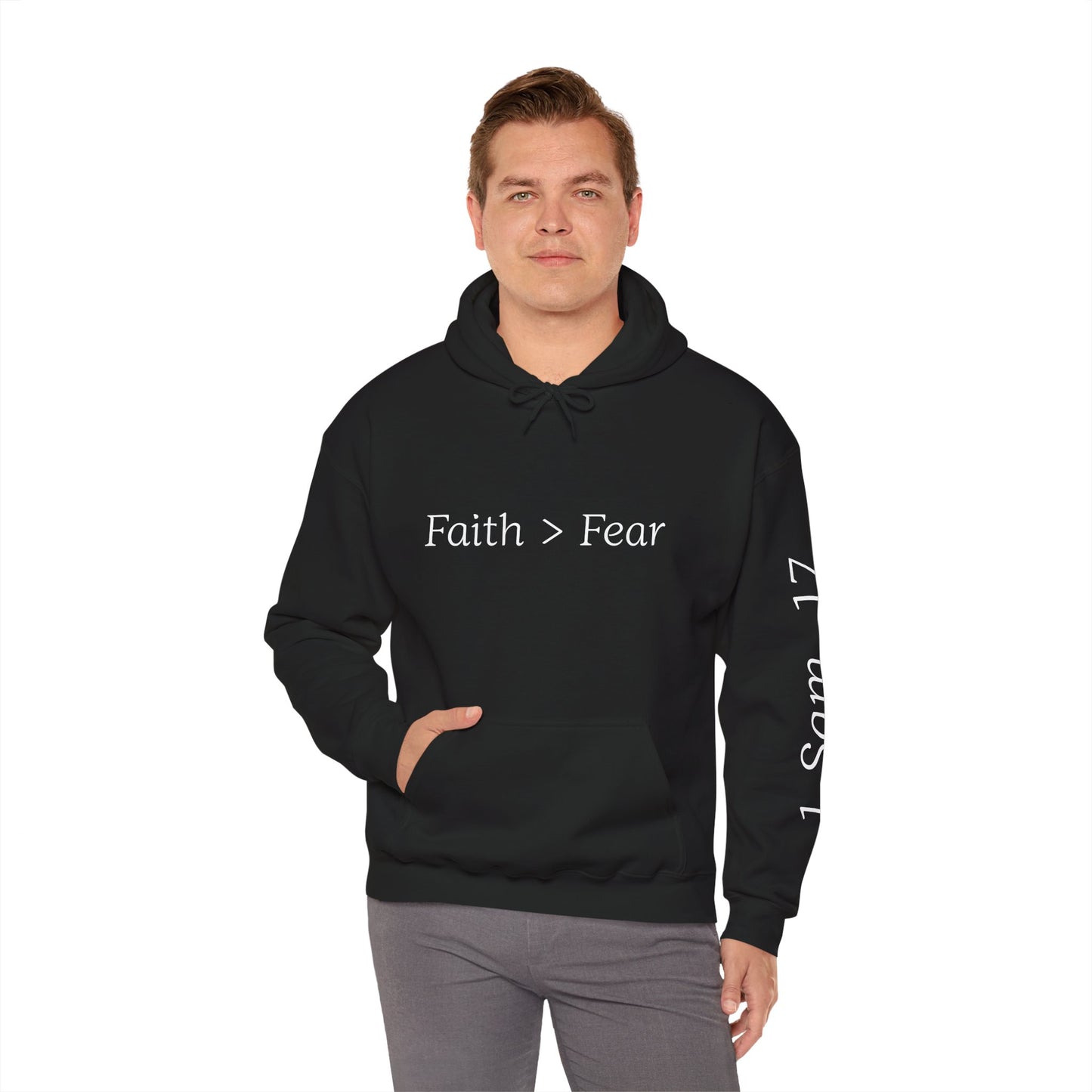 Faith Greater Than Fear Hoodie | Inspiring Sweatshirt for All Occasions | Comfortable Unisex Apparel, Meaningful Gifts, Cozy Fashion