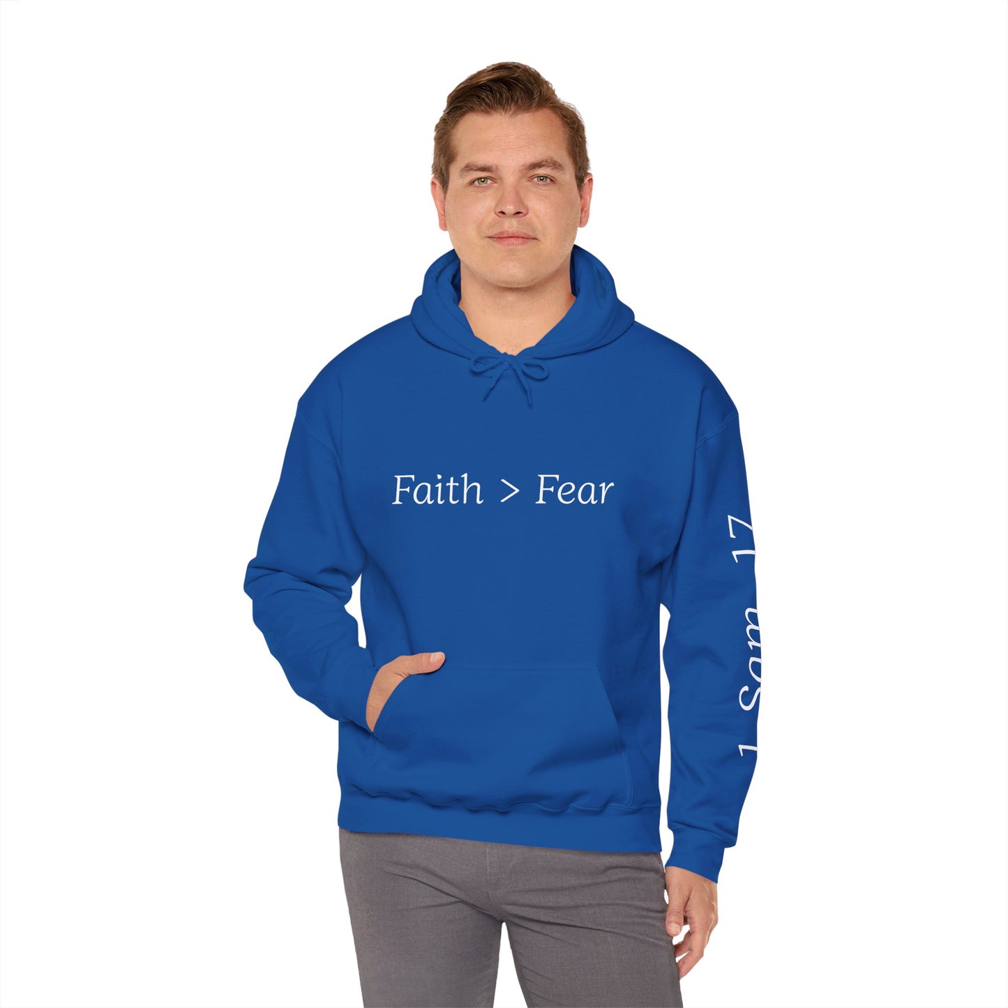 Faith Greater Than Fear Hoodie | Inspiring Sweatshirt for All Occasions | Comfortable Unisex Apparel, Meaningful Gifts, Cozy Fashion