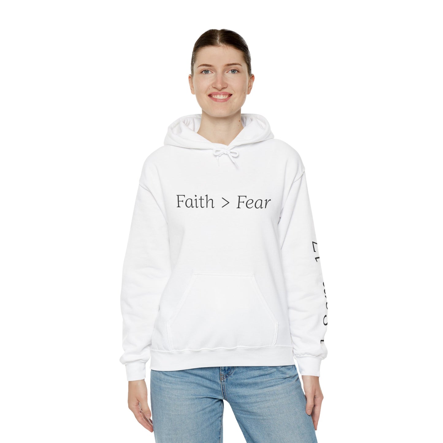 Faith Greater Than Fear Hoodie | Inspiring Sweatshirt for All Occasions | Comfortable Unisex Apparel, Meaningful Gifts, Cozy Fashion