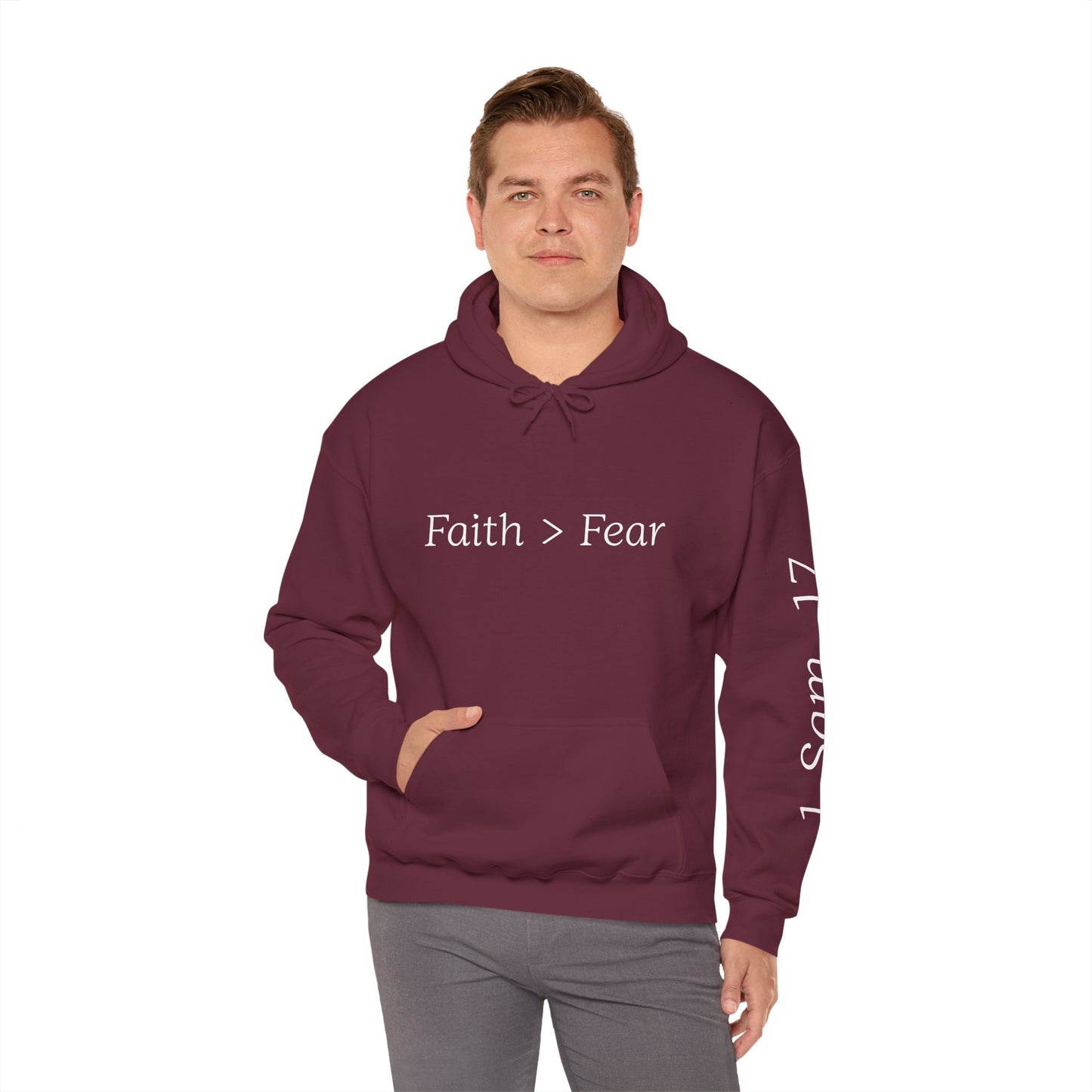 Faith Greater Than Fear Hoodie | Inspiring Sweatshirt for All Occasions | Comfortable Unisex Apparel, Meaningful Gifts, Cozy Fashion