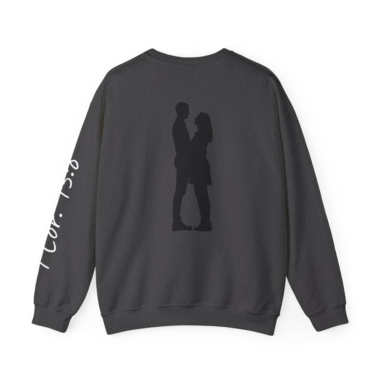 Love Never Fails Crewneck Sweatshirt | Unisex Gift, Couple's Apparel, Valentine's Day, Inspiring Fashion