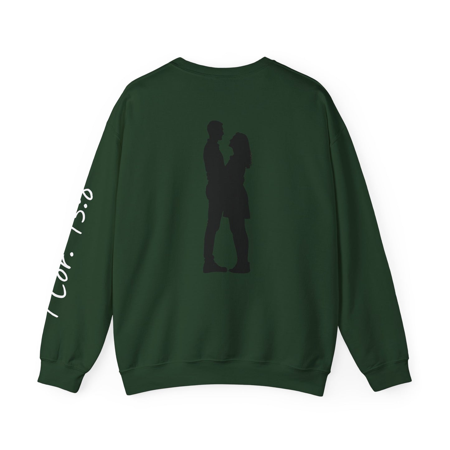 Love Never Fails Crewneck Sweatshirt | Unisex Gift, Couple's Apparel, Valentine's Day, Inspiring Fashion