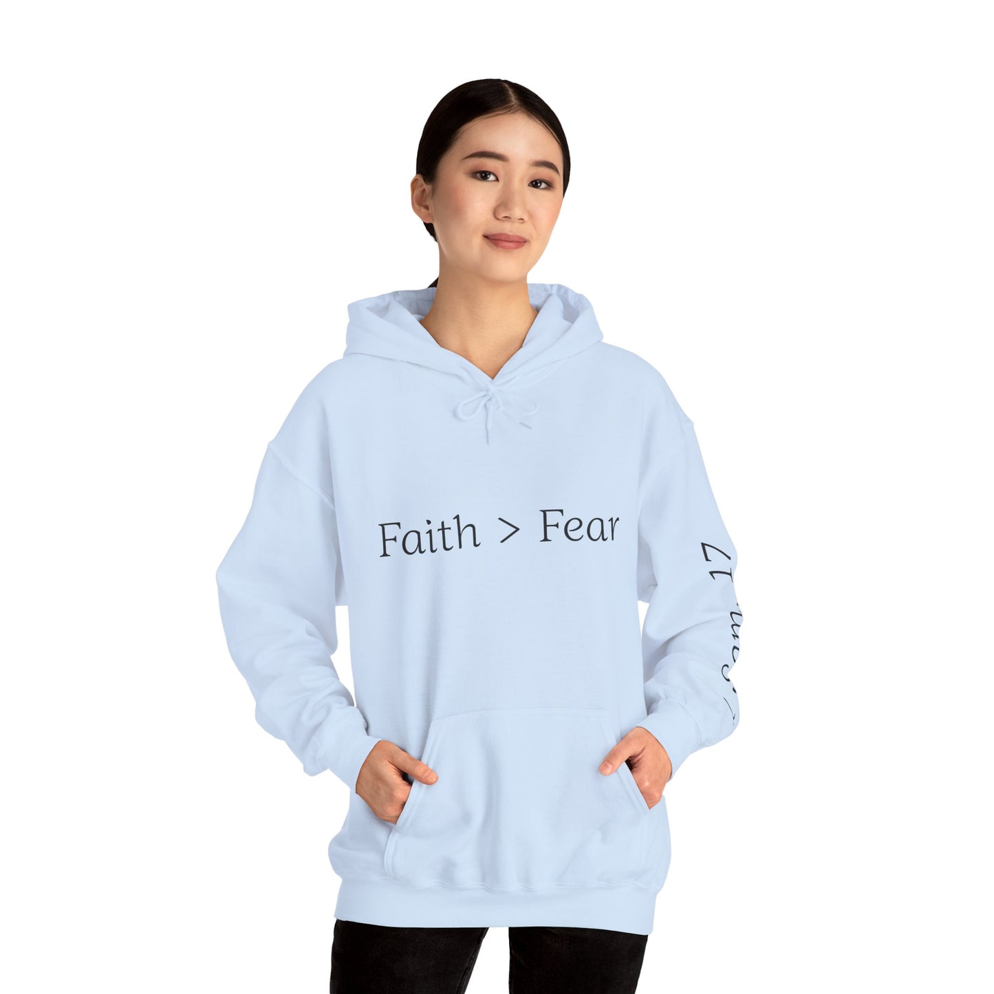 Faith Greater Than Fear Hoodie | Inspiring Sweatshirt for All Occasions | Comfortable Unisex Apparel, Meaningful Gifts, Cozy Fashion