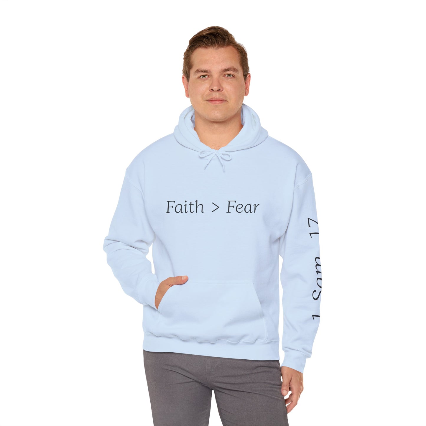 Faith Greater Than Fear Hoodie | Inspiring Sweatshirt for All Occasions | Comfortable Unisex Apparel, Meaningful Gifts, Cozy Fashion