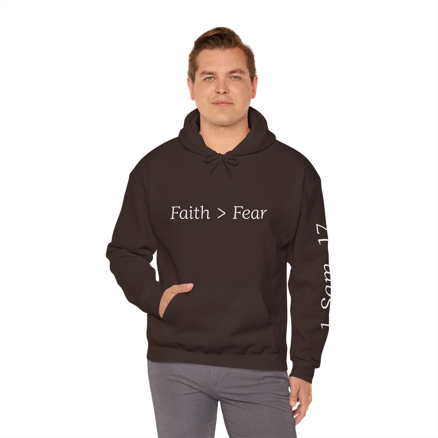 Faith Greater Than Fear Hoodie | Inspiring Sweatshirt for All Occasions | Comfortable Unisex Apparel, Meaningful Gifts, Cozy Fashion