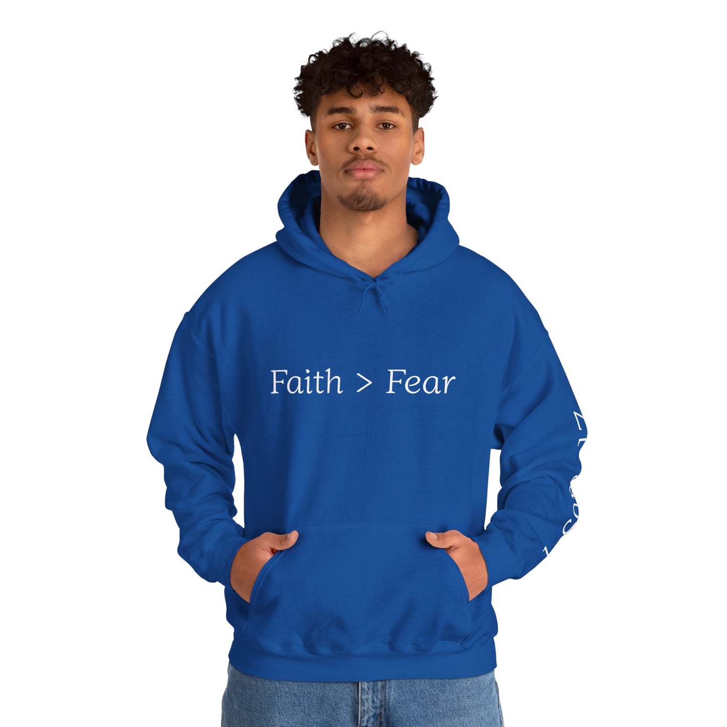 Faith Greater Than Fear Hoodie | Inspiring Sweatshirt for All Occasions | Comfortable Unisex Apparel, Meaningful Gifts, Cozy Fashion