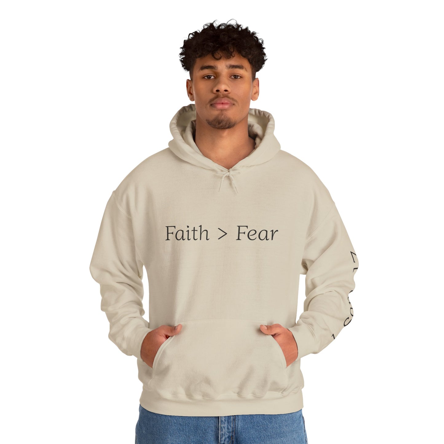 Faith Greater Than Fear Hoodie | Inspiring Sweatshirt for All Occasions | Comfortable Unisex Apparel, Meaningful Gifts, Cozy Fashion