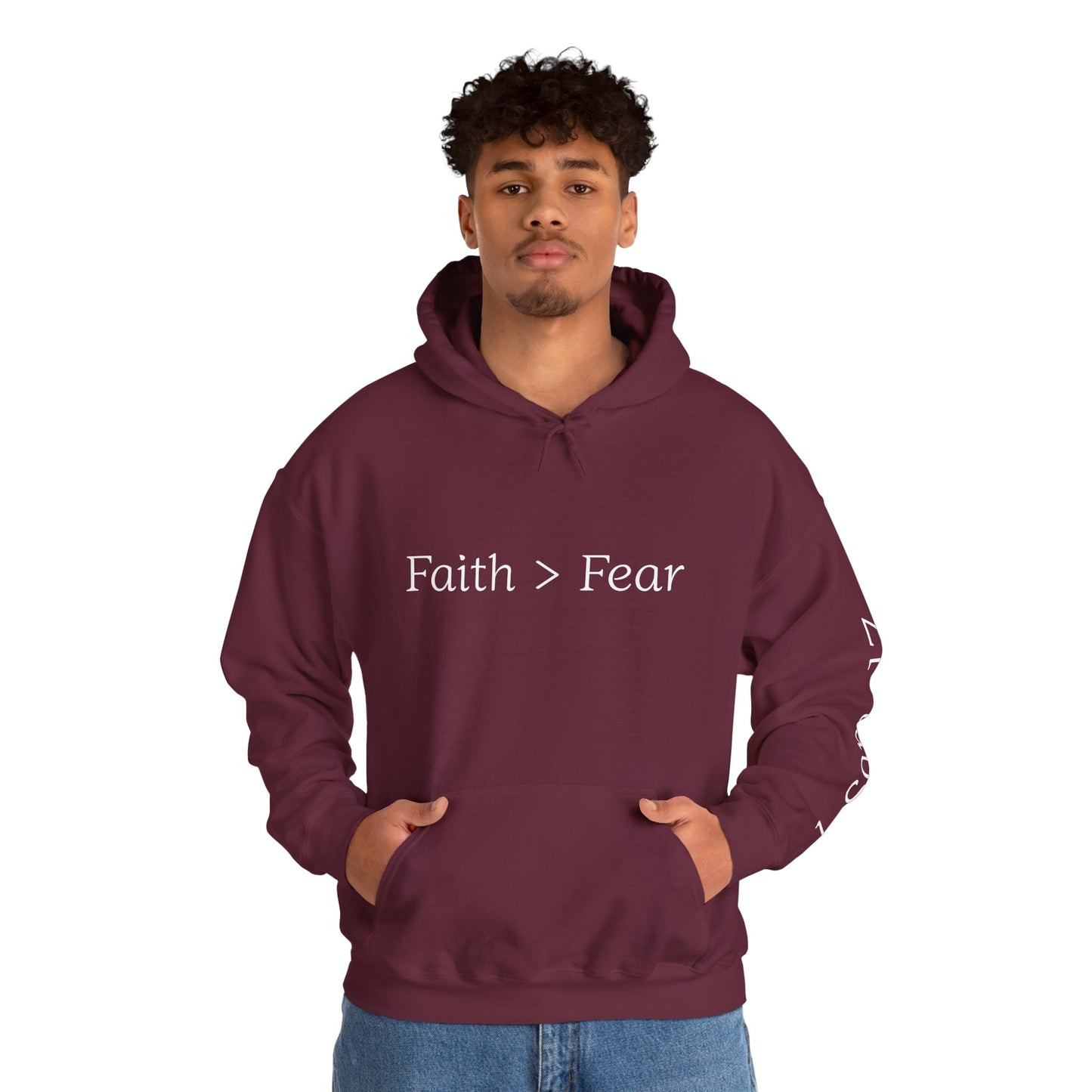 Faith Greater Than Fear Hoodie | Inspiring Sweatshirt for All Occasions | Comfortable Unisex Apparel, Meaningful Gifts, Cozy Fashion