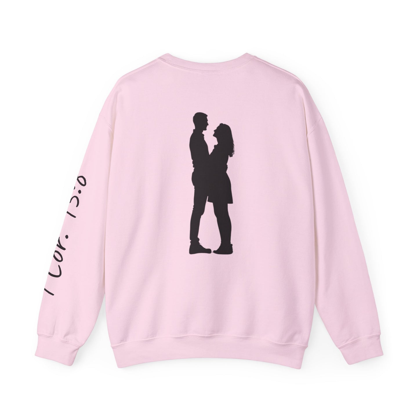 Love Never Fails Crewneck Sweatshirt | Unisex Gift, Couple's Apparel, Valentine's Day, Inspiring Fashion