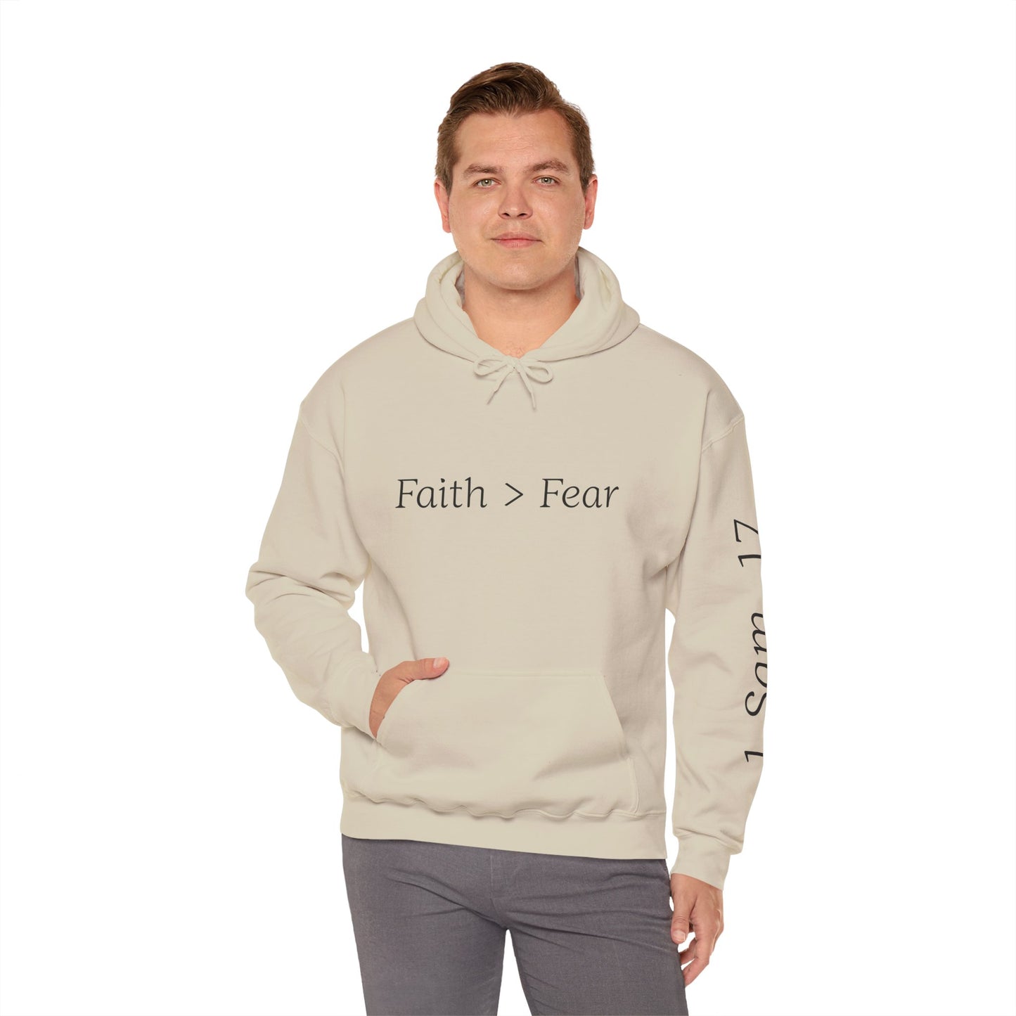 Faith Greater Than Fear Hoodie | Inspiring Sweatshirt for All Occasions | Comfortable Unisex Apparel, Meaningful Gifts, Cozy Fashion