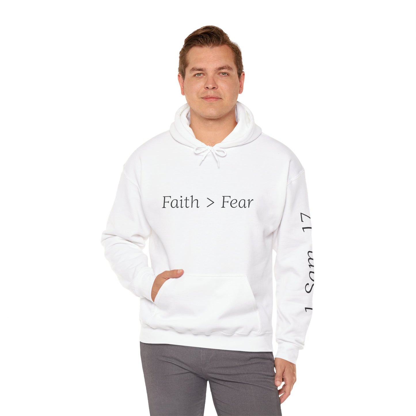 Faith Greater Than Fear Hoodie | Inspiring Sweatshirt for All Occasions | Comfortable Unisex Apparel, Meaningful Gifts, Cozy Fashion