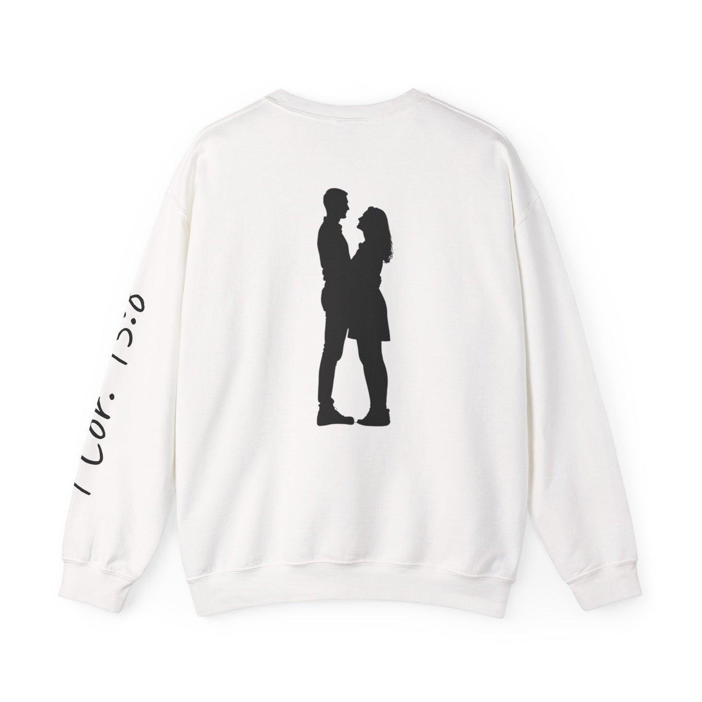 Love Never Fails Crewneck Sweatshirt | Unisex Gift, Couple's Apparel, Valentine's Day, Inspiring Fashion