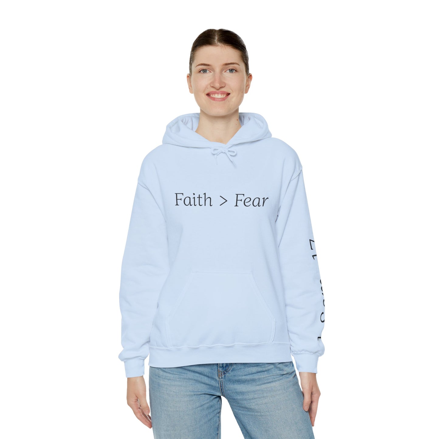 Faith Greater Than Fear Hoodie | Inspiring Sweatshirt for All Occasions | Comfortable Unisex Apparel, Meaningful Gifts, Cozy Fashion