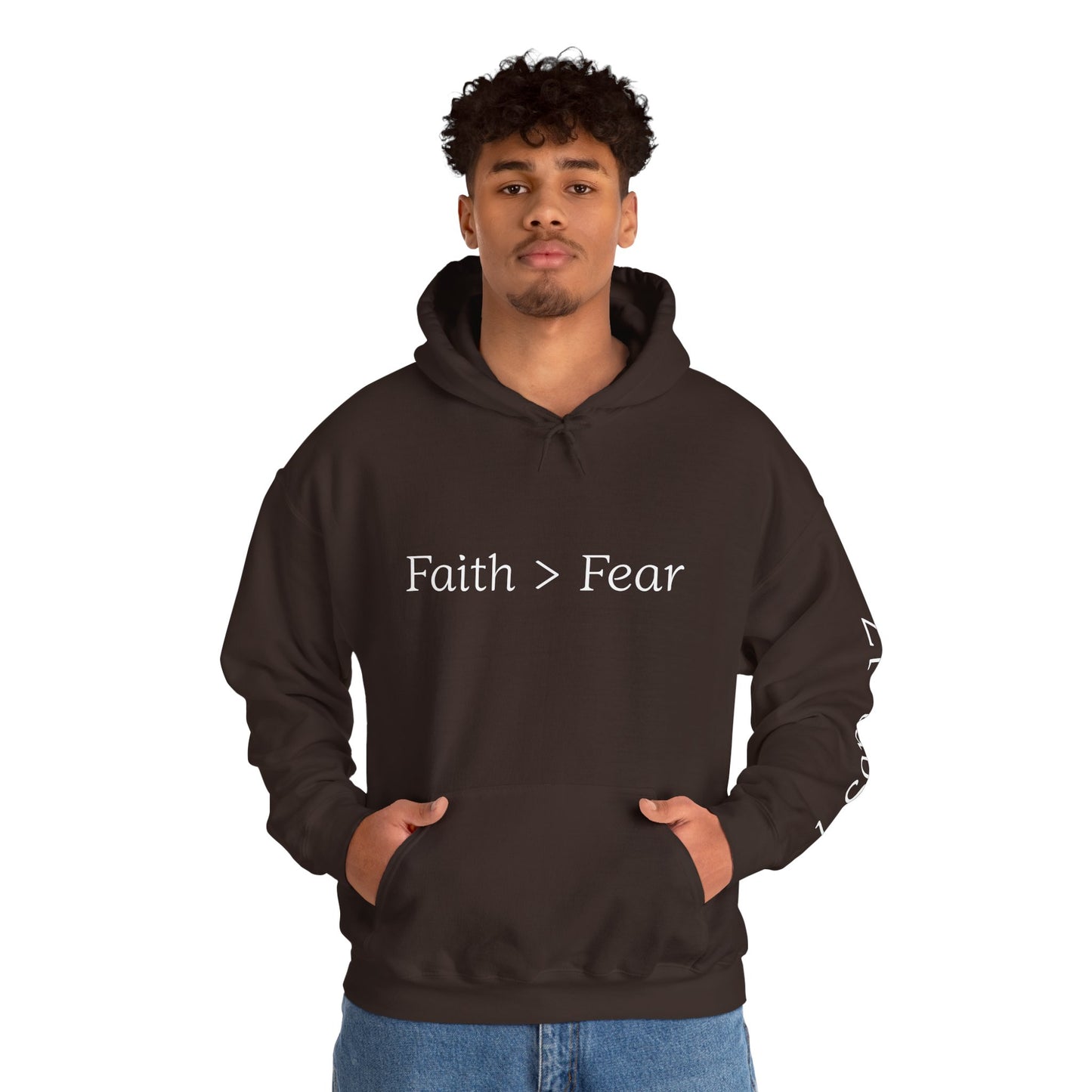 Faith Greater Than Fear Hoodie | Inspiring Sweatshirt for All Occasions | Comfortable Unisex Apparel, Meaningful Gifts, Cozy Fashion