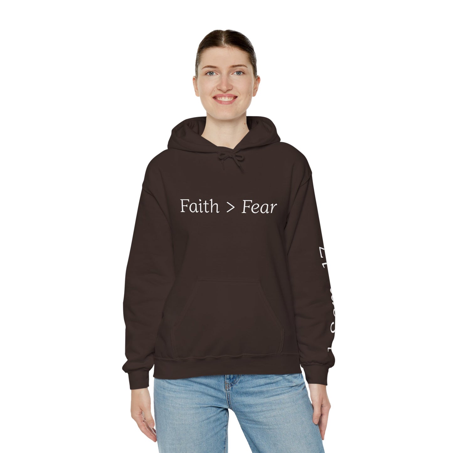 Faith Greater Than Fear Hoodie | Inspiring Sweatshirt for All Occasions | Comfortable Unisex Apparel, Meaningful Gifts, Cozy Fashion