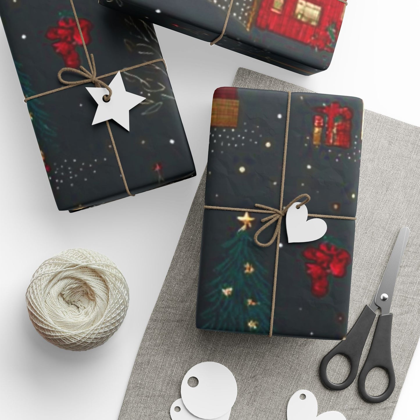 Cozy Christian Christmas wrapping paper
