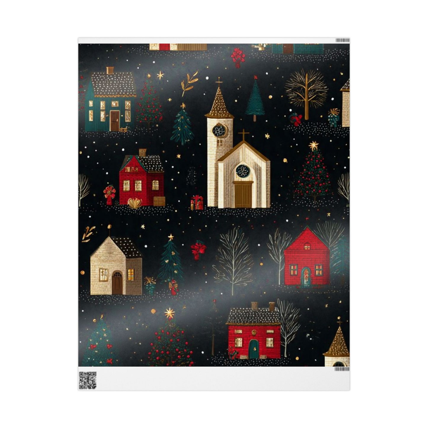 Cozy Christian Christmas wrapping paper