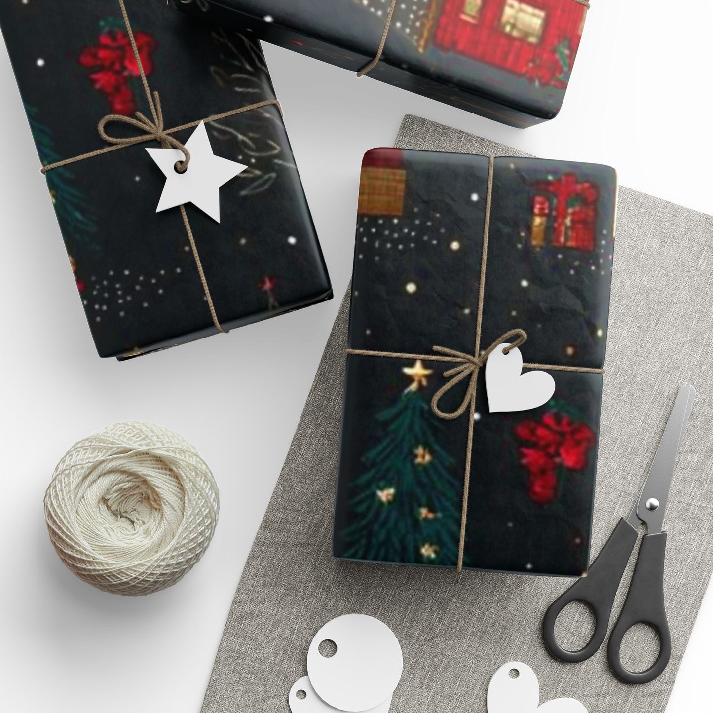 Cozy Christian Christmas wrapping paper