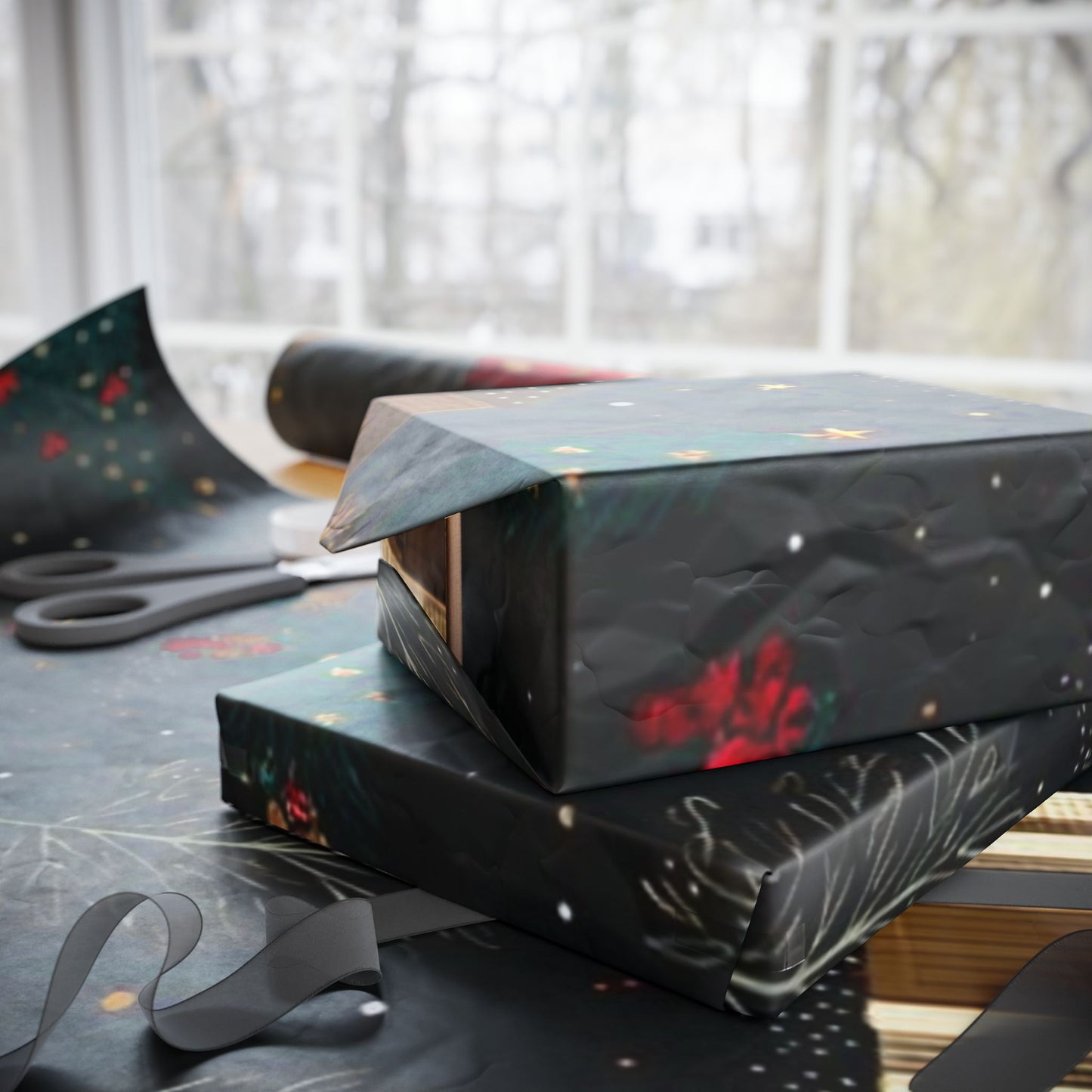 Cozy Christian Christmas wrapping paper