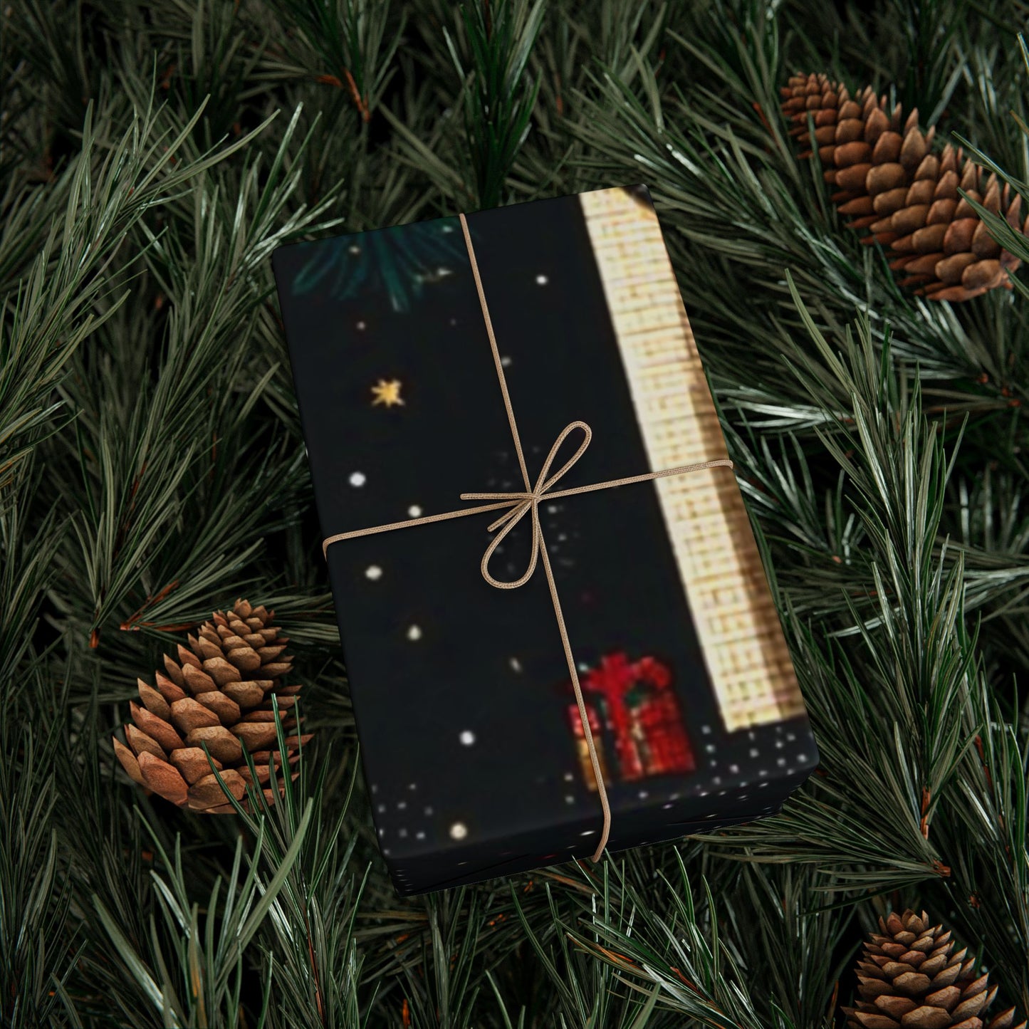 Cozy Christian Christmas wrapping paper