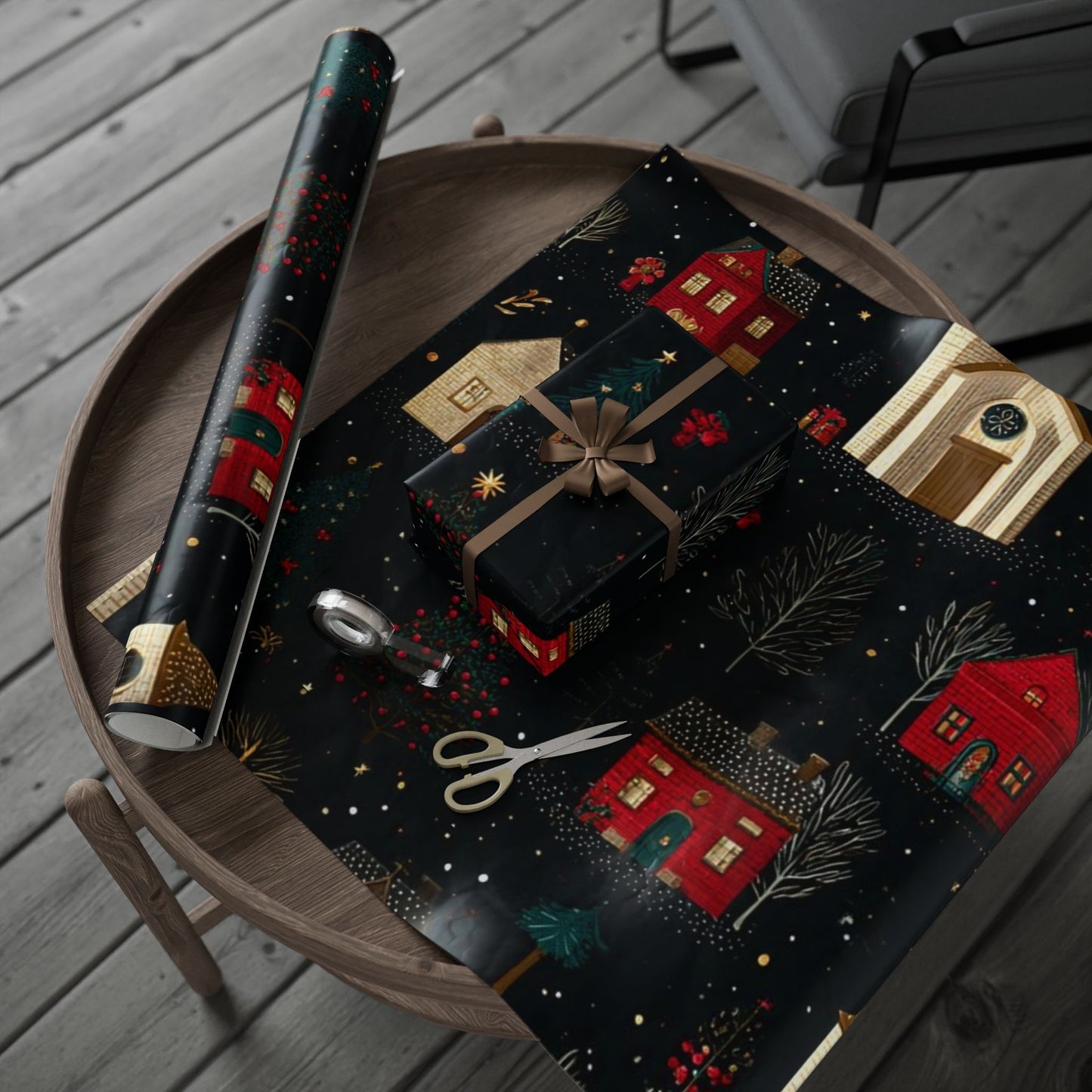 Cozy Christian Christmas wrapping paper