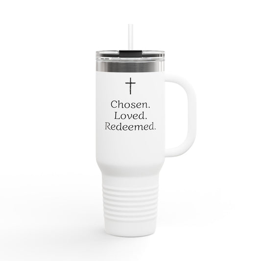 Chosen, Loved, Redeemed Insulated Travel Mug