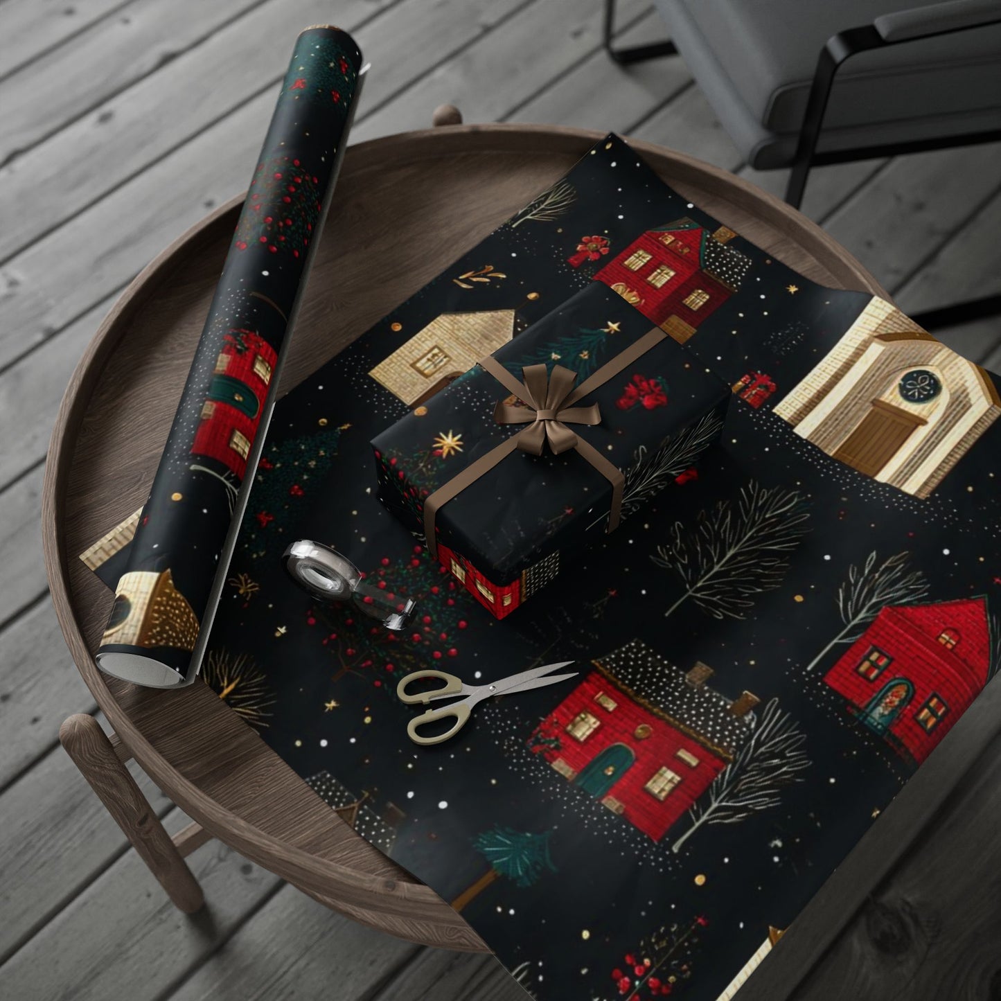 Cozy Christian Christmas wrapping paper